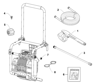 Main Unit (80103262) Diagram and Parts List for 020667V-00  Briggs and Stratton Pressure Washer